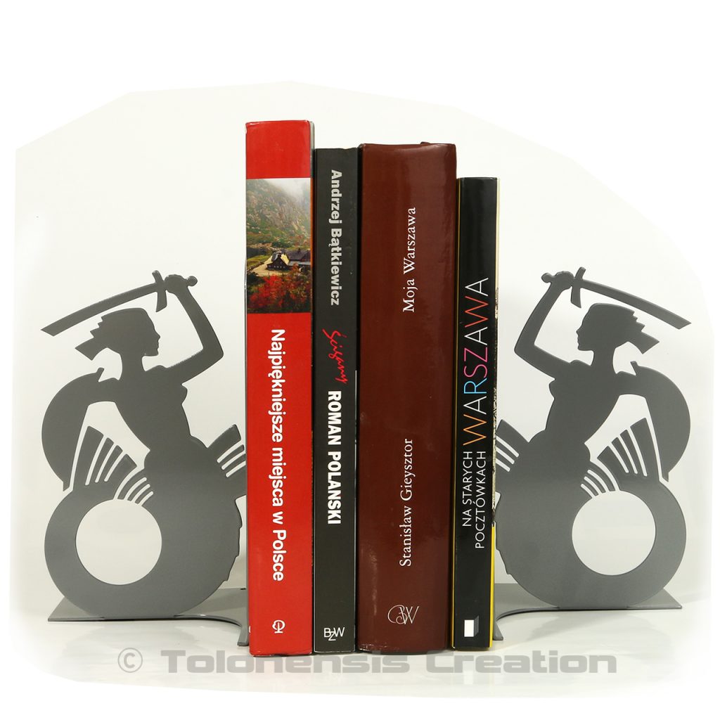 Paire de serre-livres Sirène de Varsovie gris